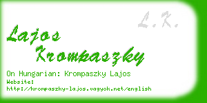 lajos krompaszky business card